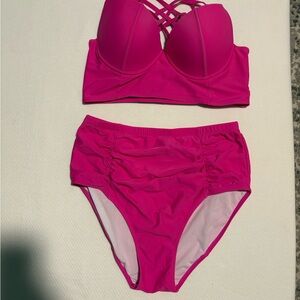 Chic Hot Pink Bikini Set